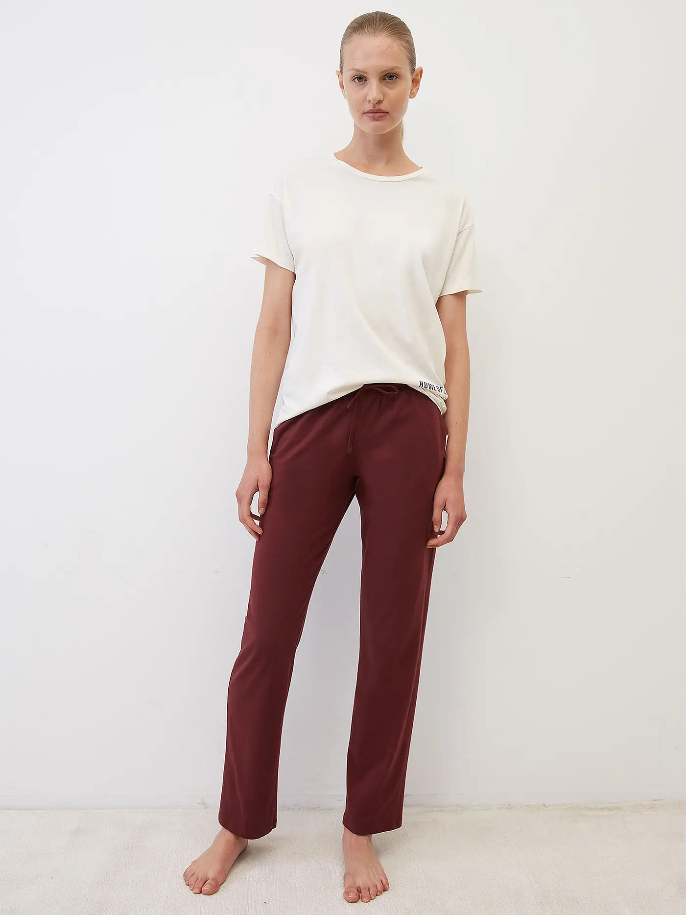MARC O'POLO | Pyjamahose | dunkelrot